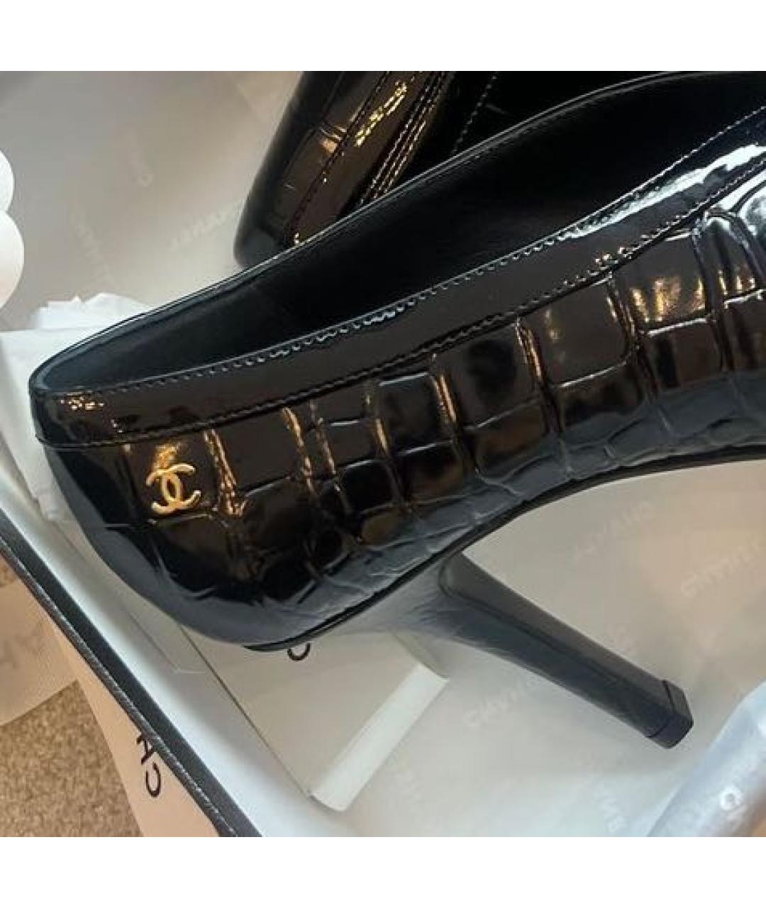 CHANEL Черные кожаные ботильоны, фото 3