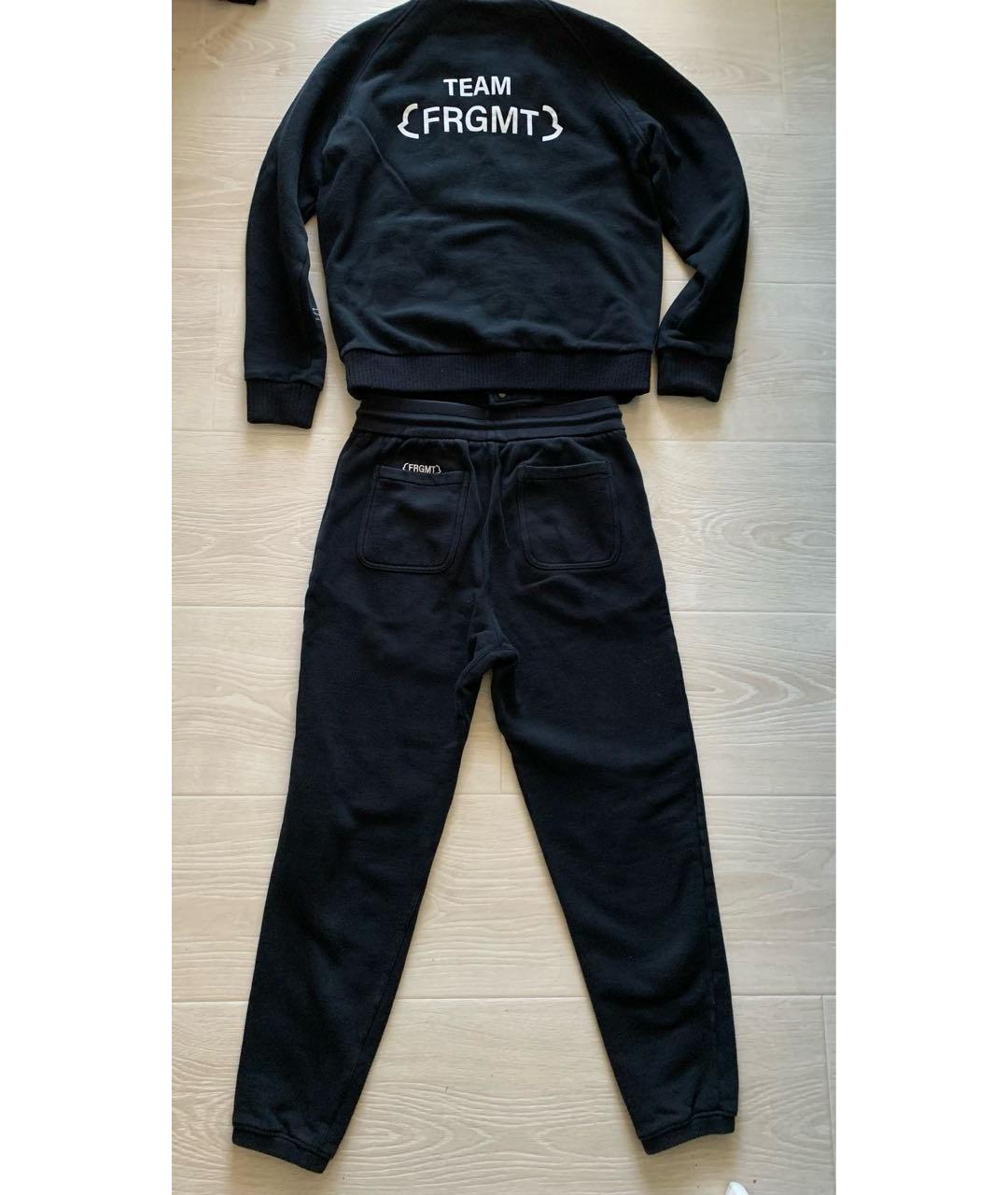 MONCLER Черный хлопковый спортивный костюм, фото 3