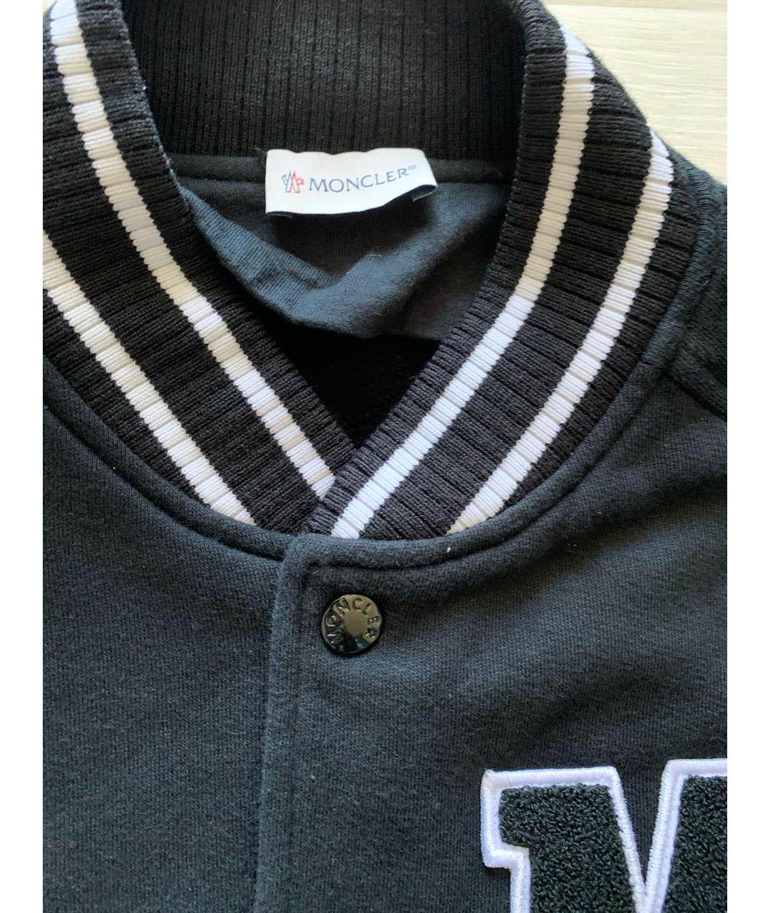 MONCLER Черный хлопковый спортивный костюм, фото 5