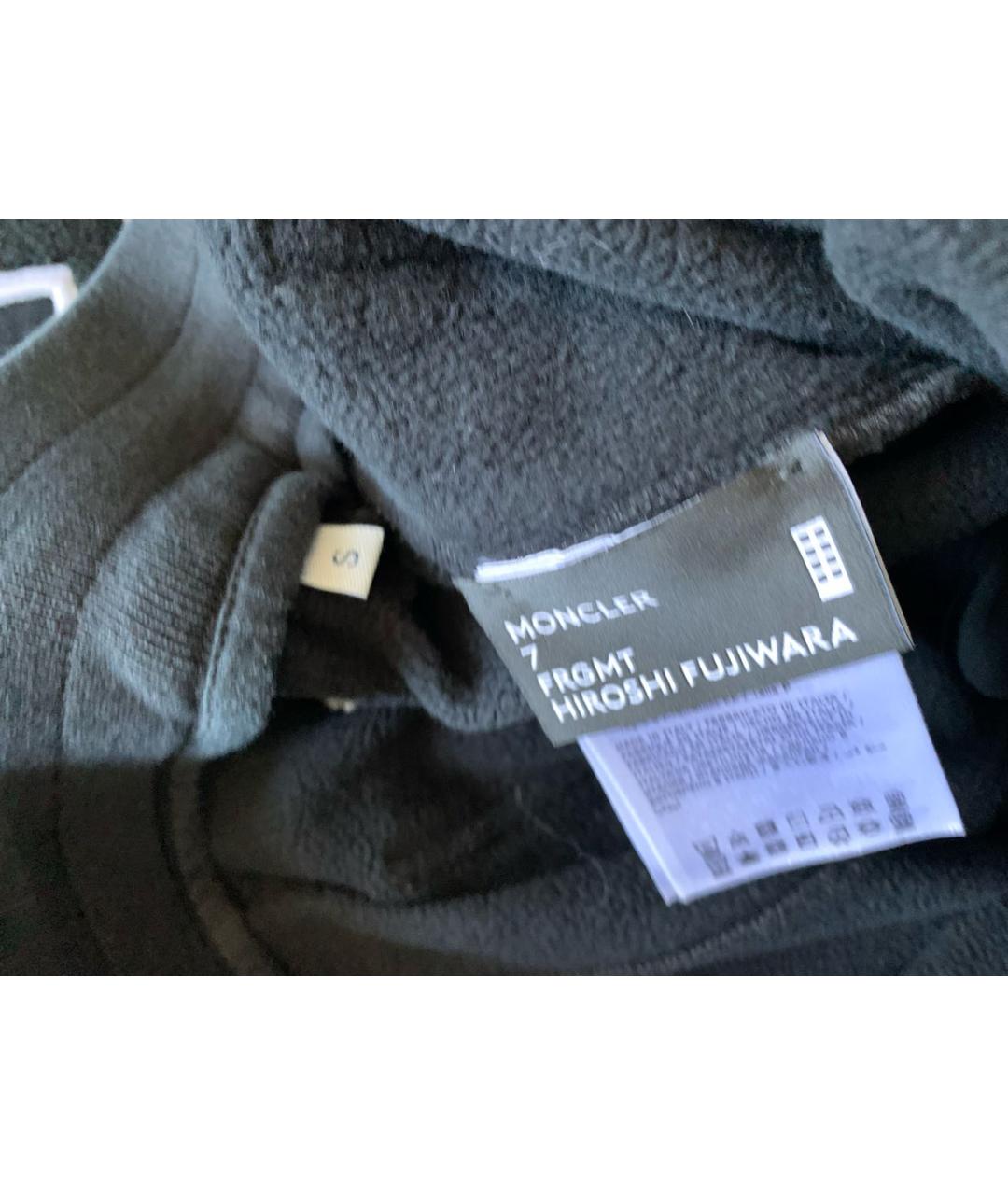 MONCLER Черный хлопковый спортивный костюм, фото 6