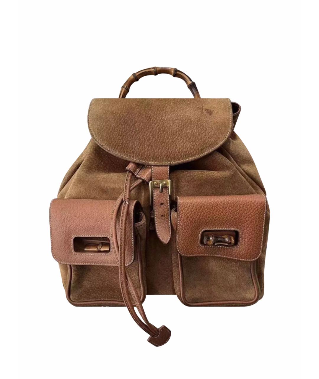 GUCCI Коричневый рюкзак, фото 1