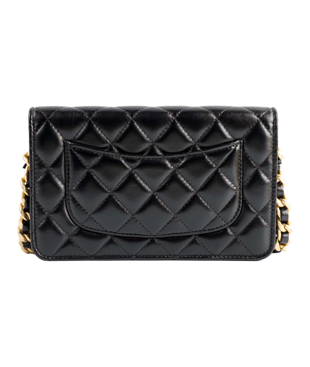 CHANEL Черная кожаная сумка через плечо, фото 3