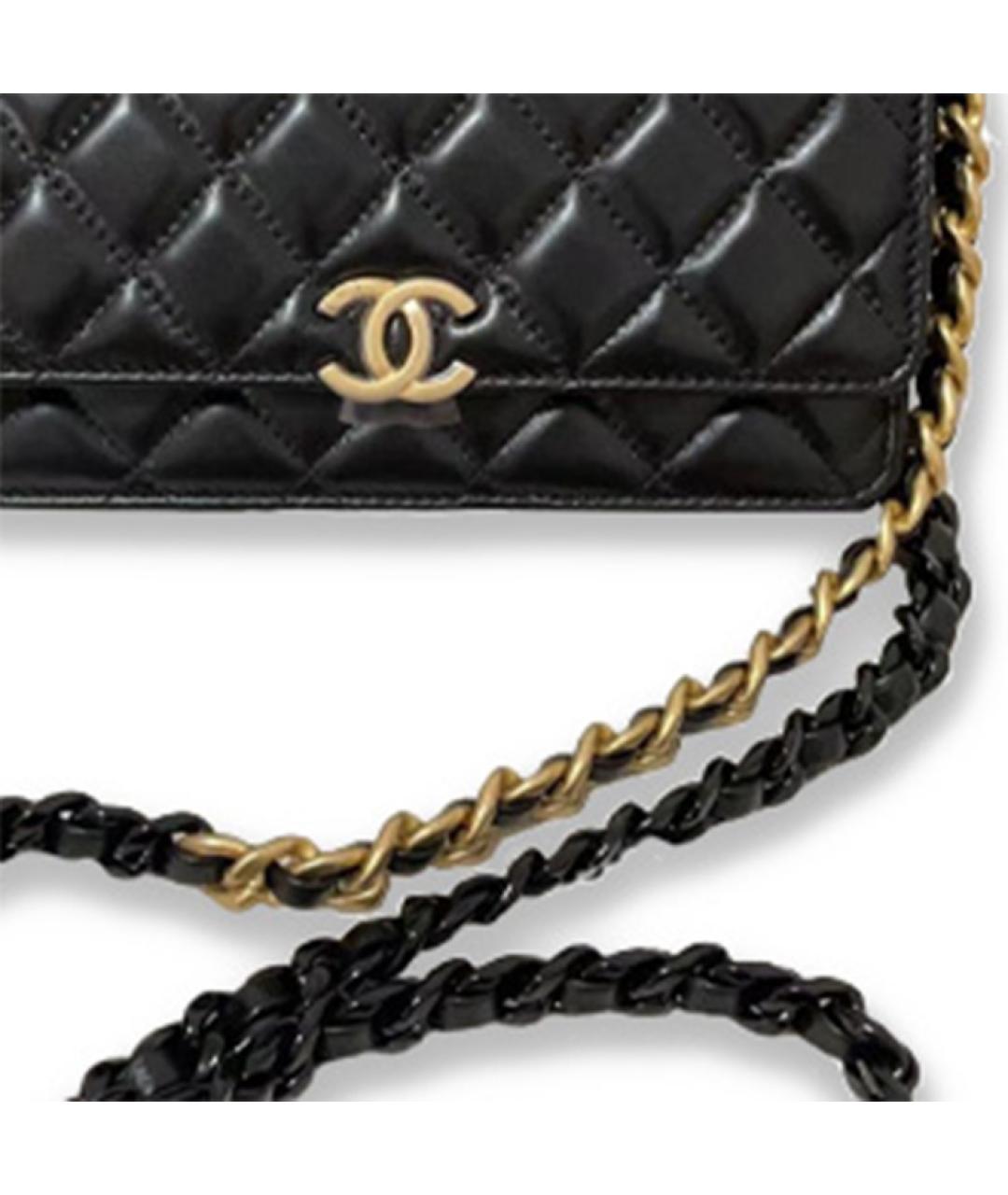 CHANEL Черная кожаная сумка через плечо, фото 4