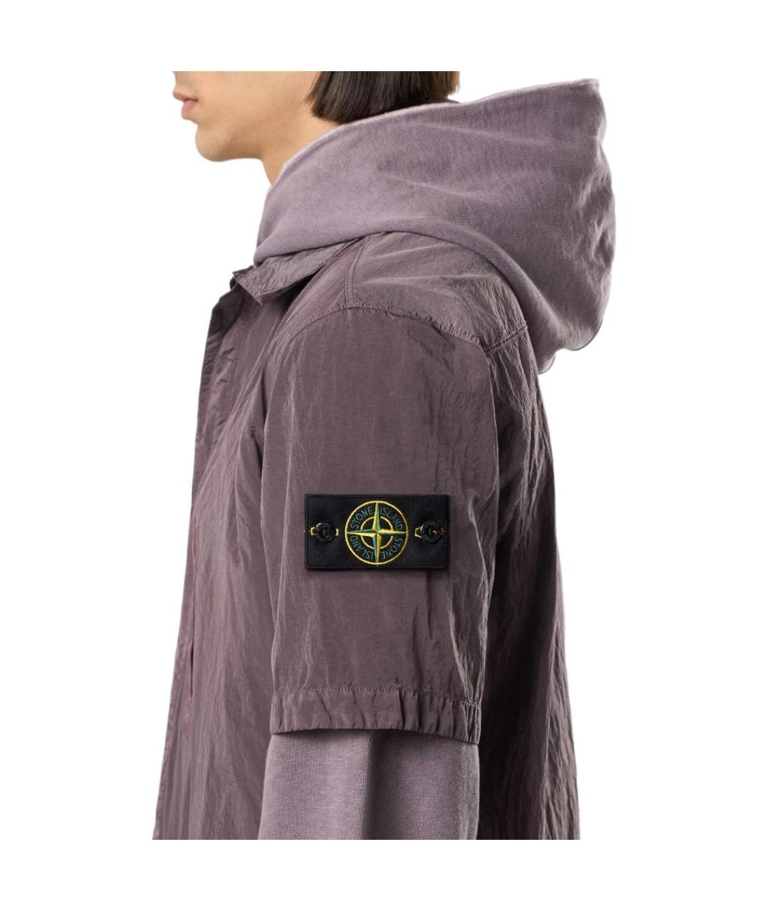 STONE ISLAND Фиолетовая рубашка, фото 5