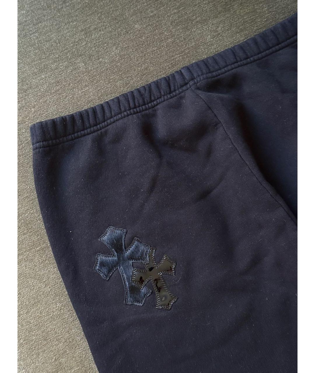 CHROME HEARTS Черные хлопковые повседневные брюки, фото 3