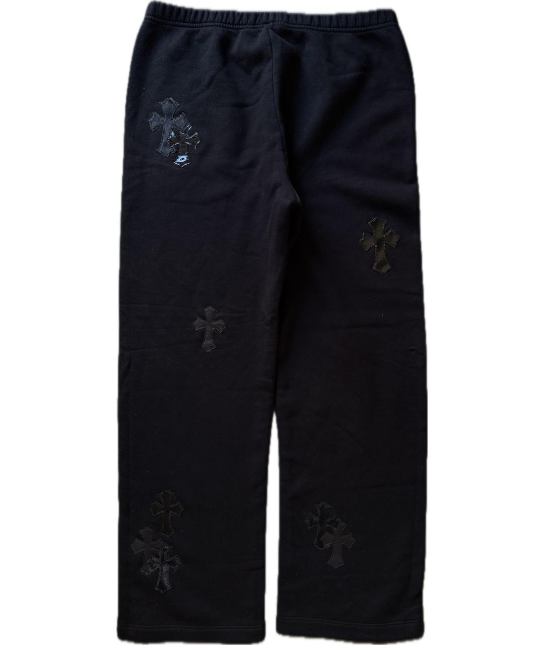 CHROME HEARTS Черные хлопковые повседневные брюки, фото 1