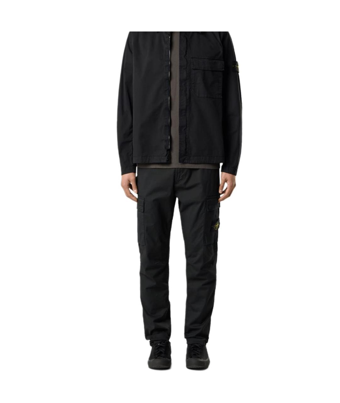 STONE ISLAND Черные брюки чинос, фото 3