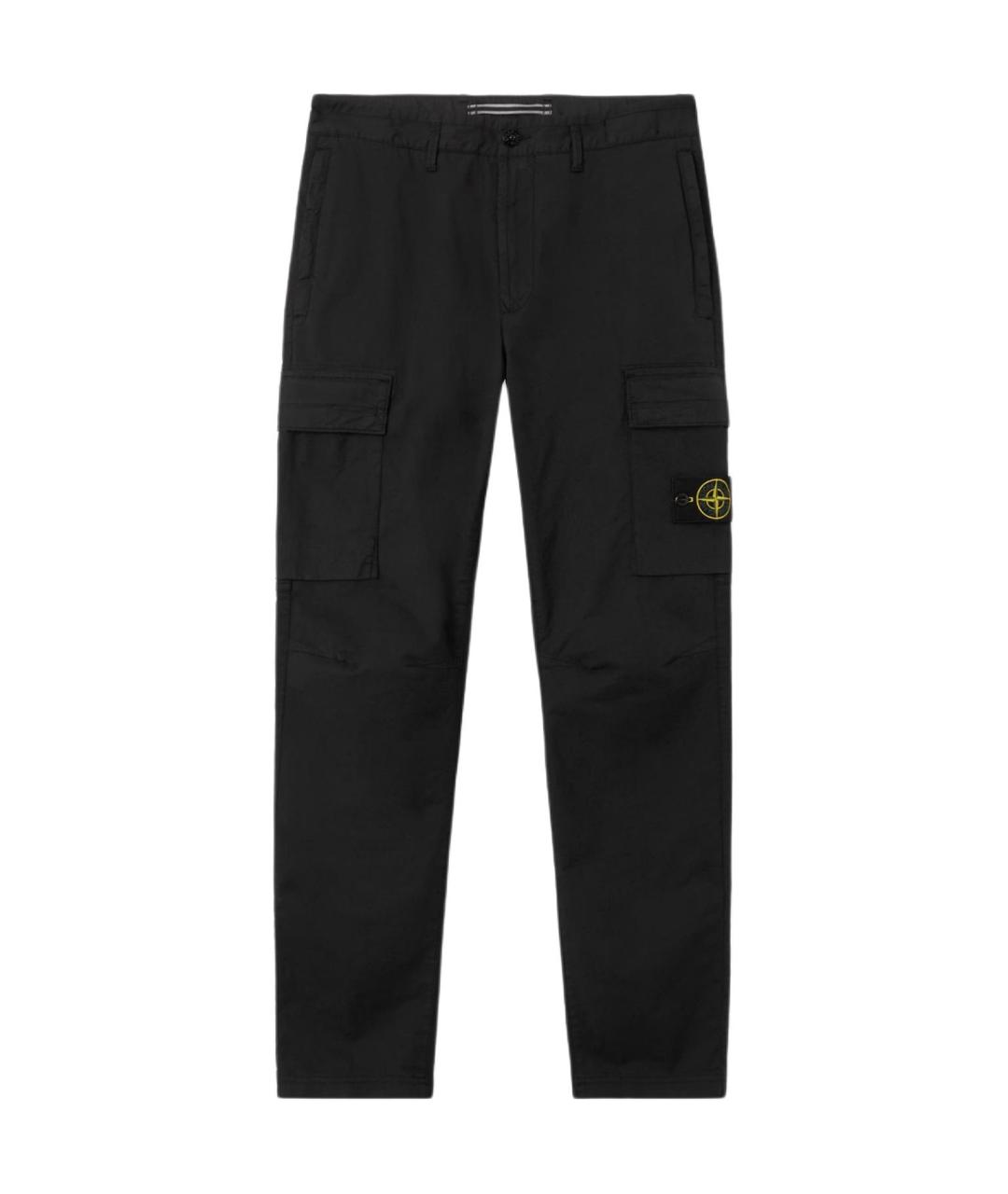 STONE ISLAND Черные брюки чинос, фото 1