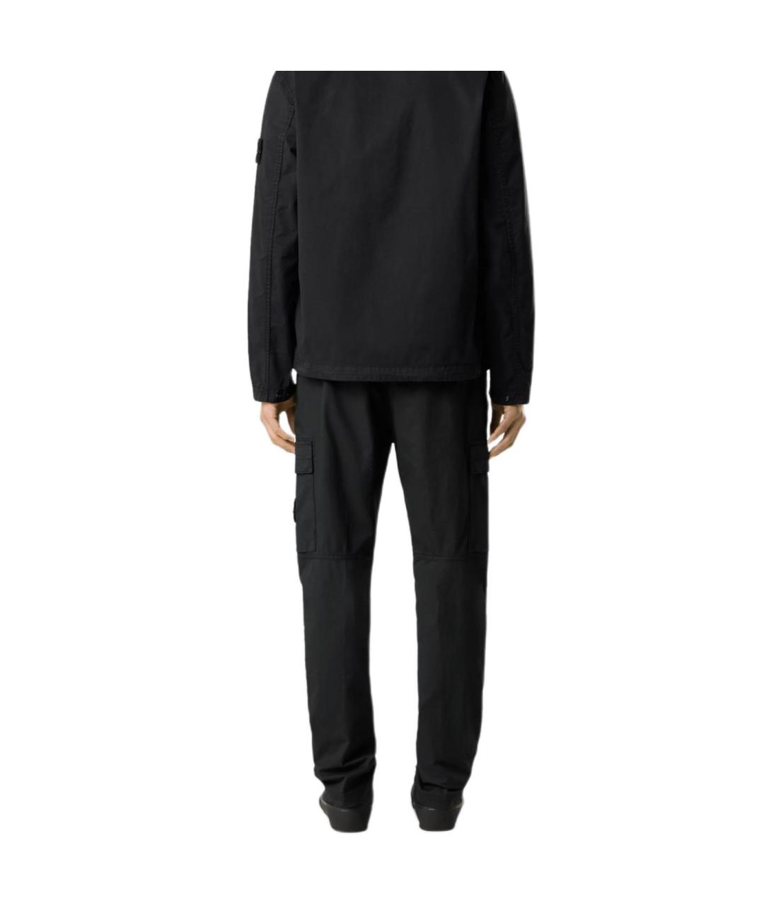 STONE ISLAND Черные брюки чинос, фото 4