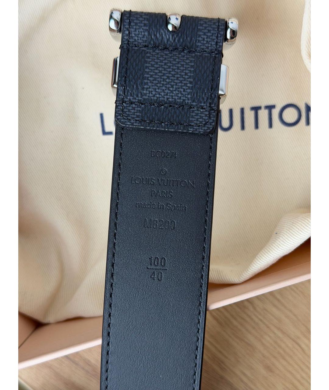 LOUIS VUITTON Черный ремень, фото 4