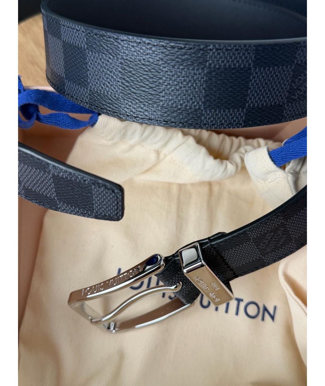 LOUIS VUITTON Черный ремень, фото 3