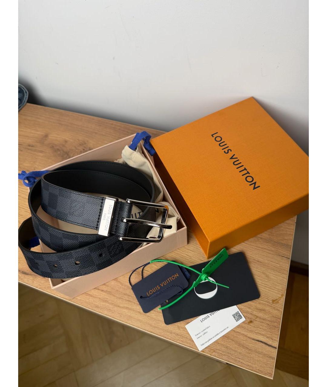 LOUIS VUITTON Черный ремень, фото 7