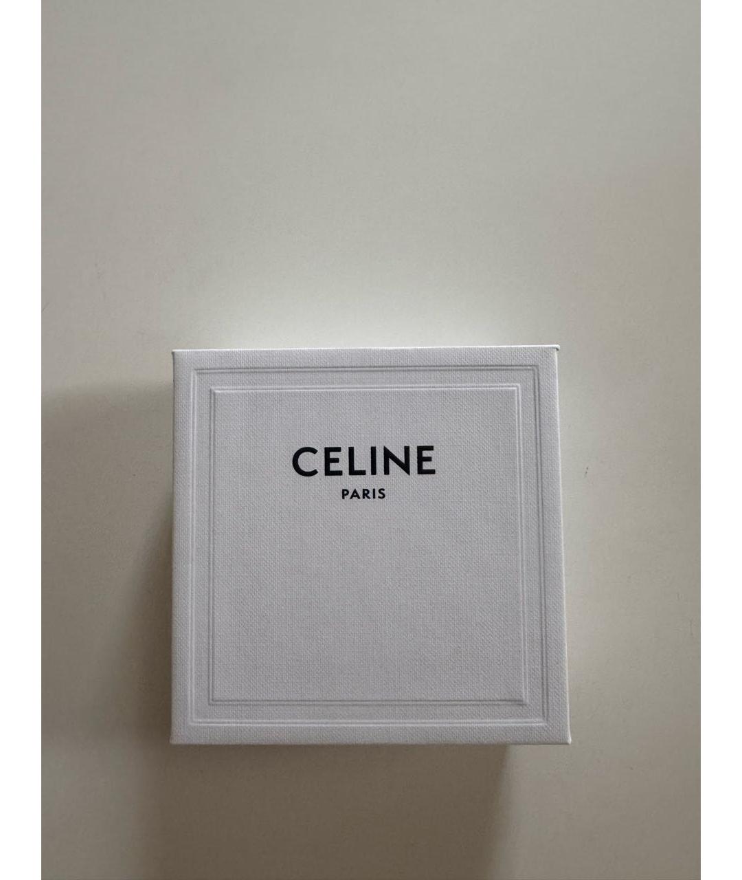 CELINE Золотые латунные серьги, фото 7