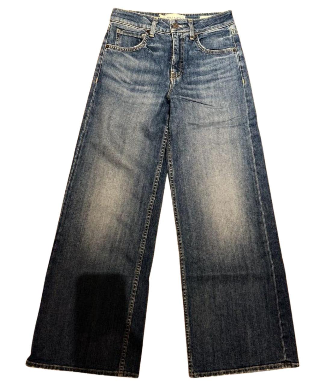 NILI LOTAN Синие хлопковые джинсы клеш, фото 1