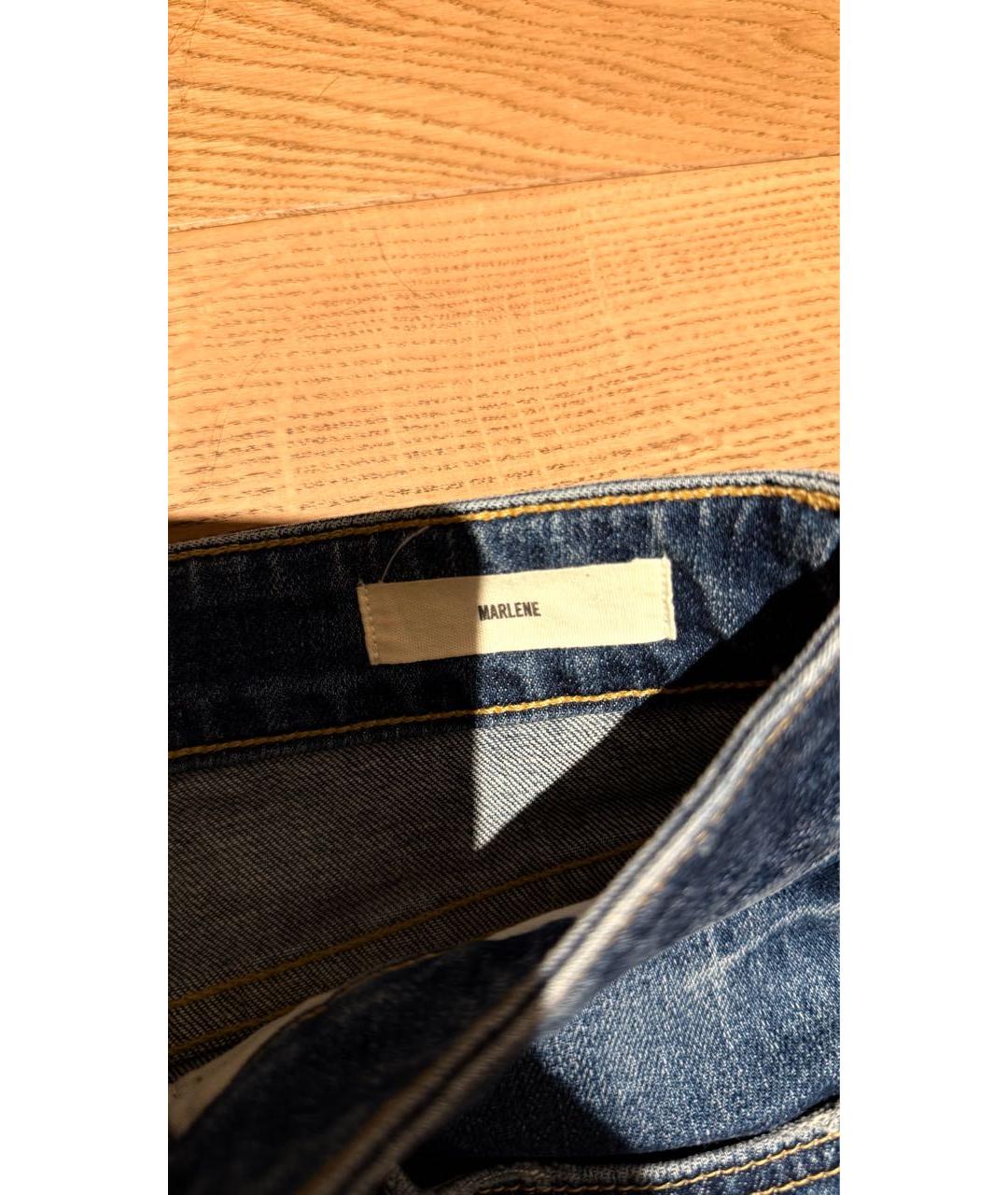 NILI LOTAN Синие хлопковые джинсы клеш, фото 4