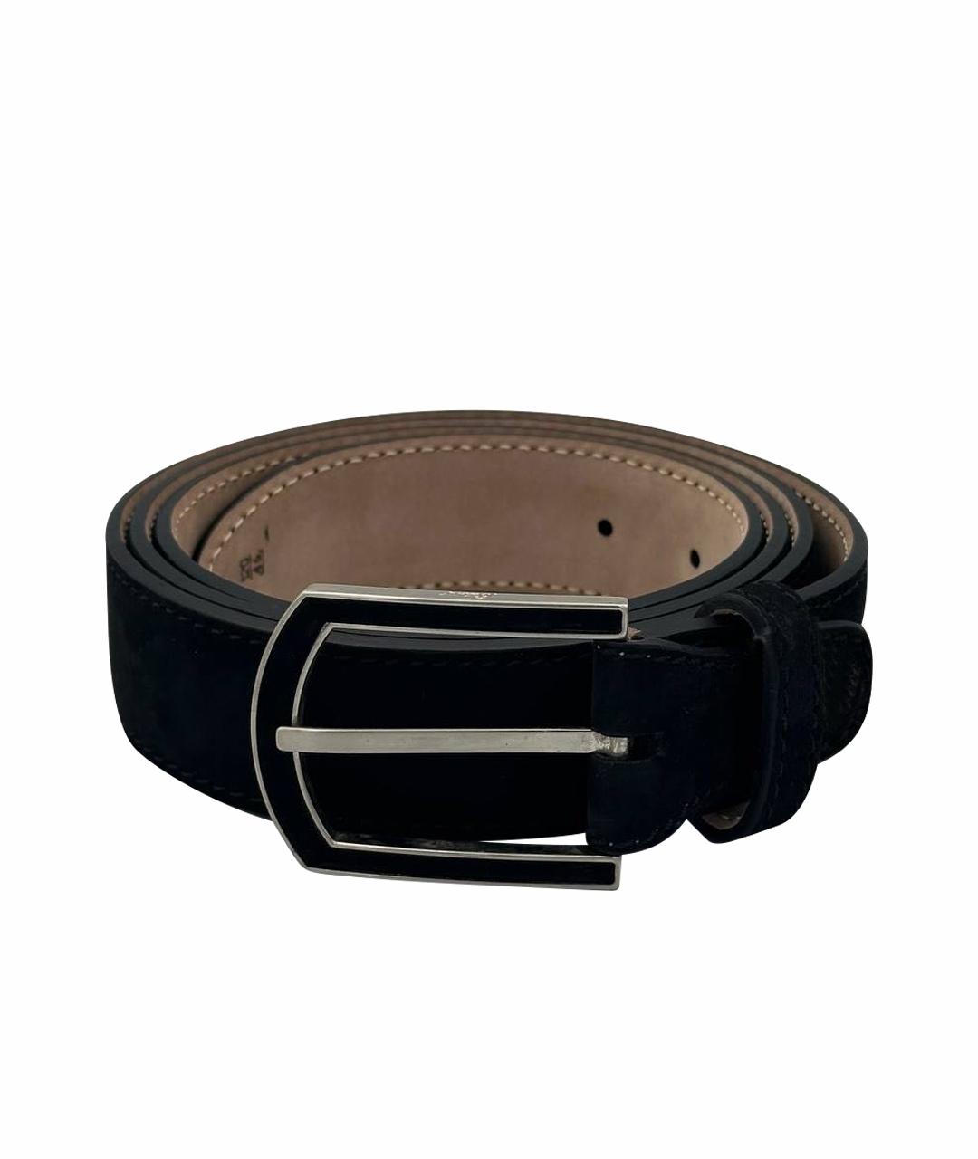 BRIONI Черный кожаный ремень, фото 1