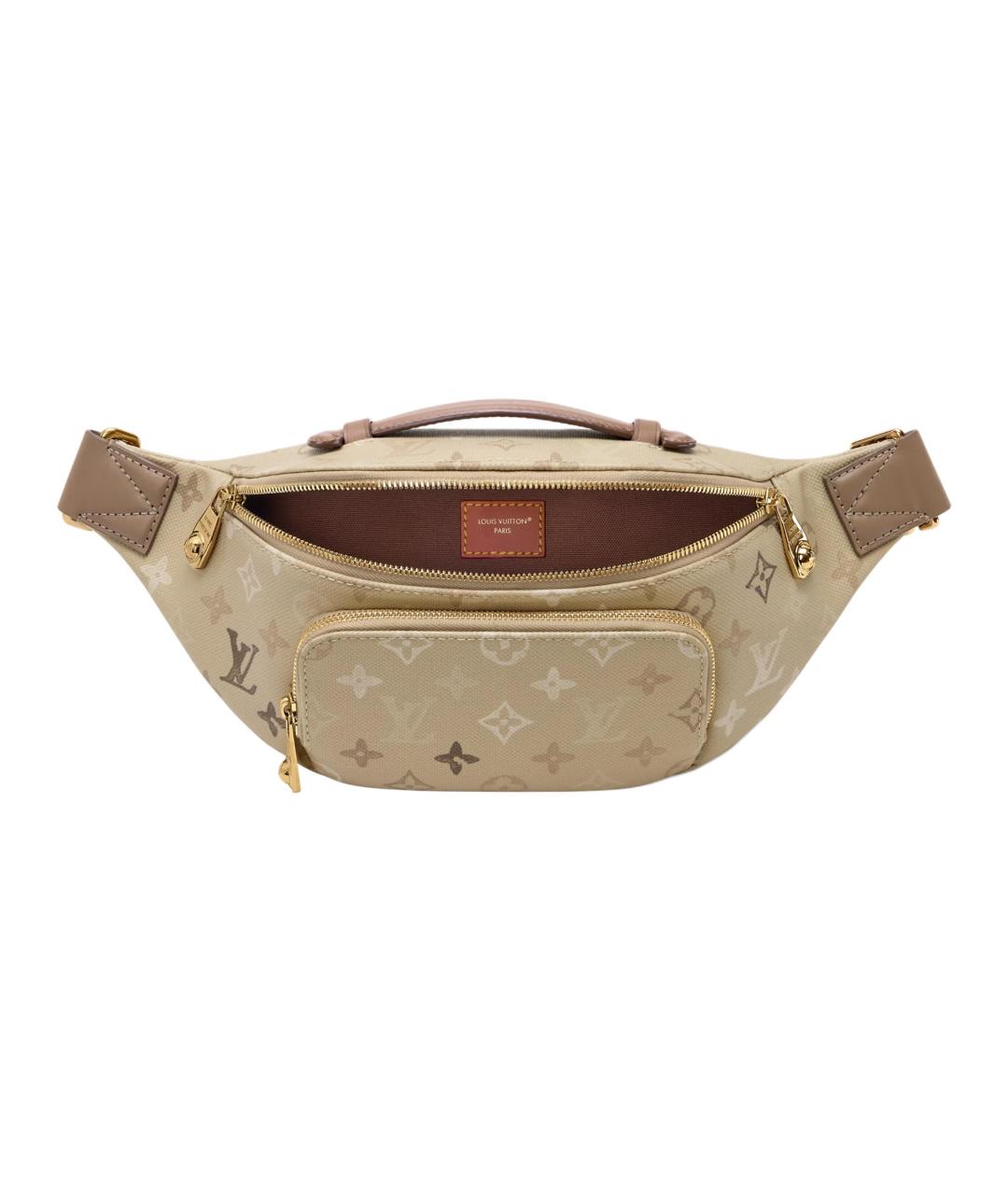 LOUIS VUITTON Бежевая поясная сумка, фото 4