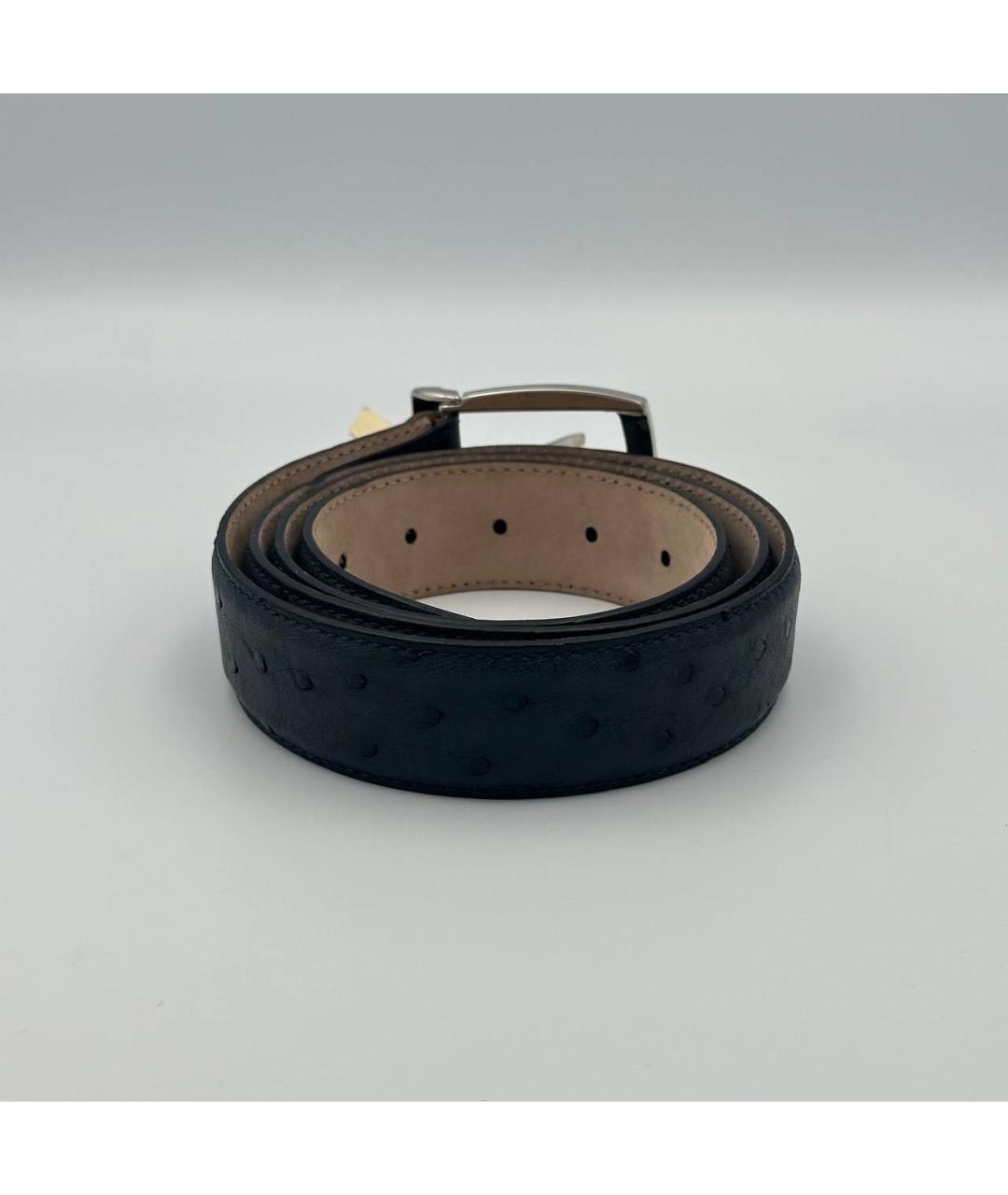 BRIONI Черный ремень из экзотической кожи, фото 3