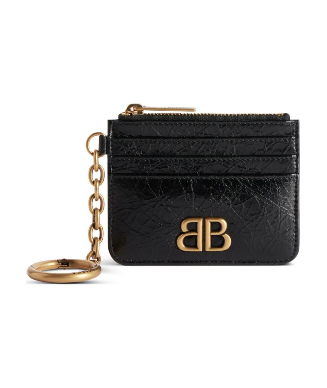 BALENCIAGA Черный кожаный кардхолдер, фото 1