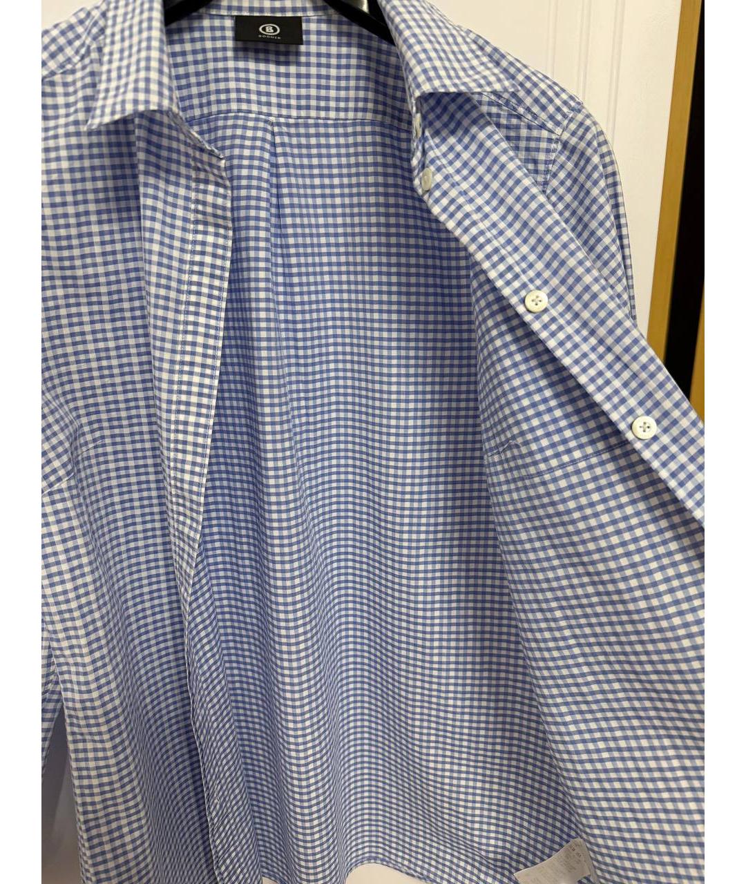 BOGNER Голубая хлопковая рубашка, фото 3