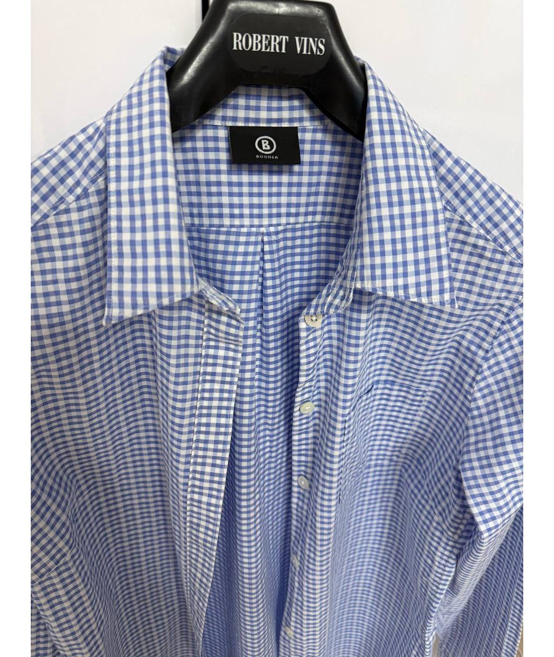BOGNER Голубая хлопковая рубашка, фото 2