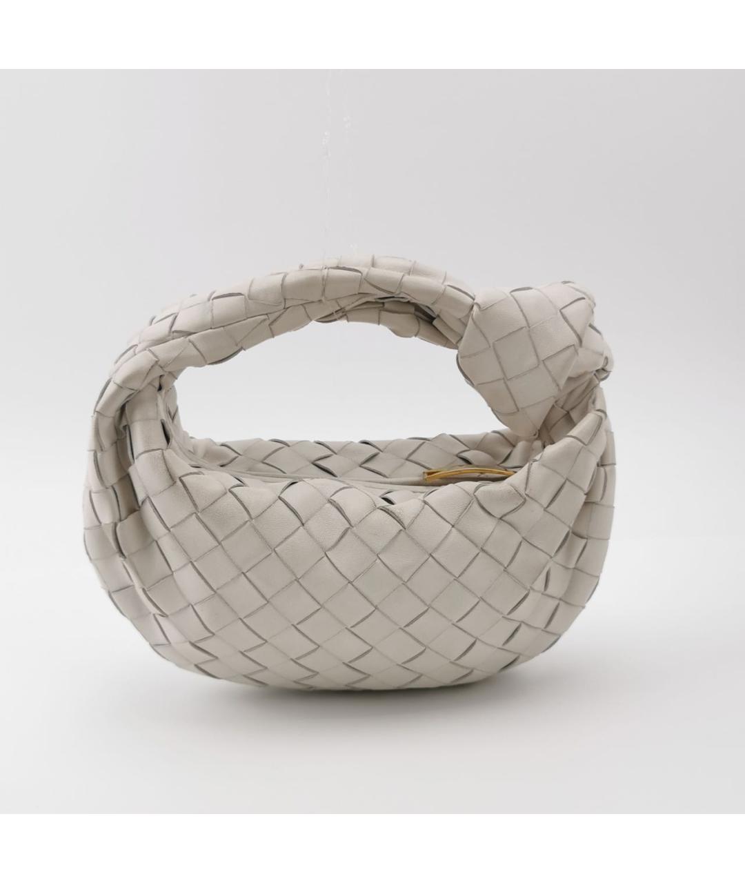 BOTTEGA VENETA Бежевая кожаная сумка с короткими ручками, фото 5