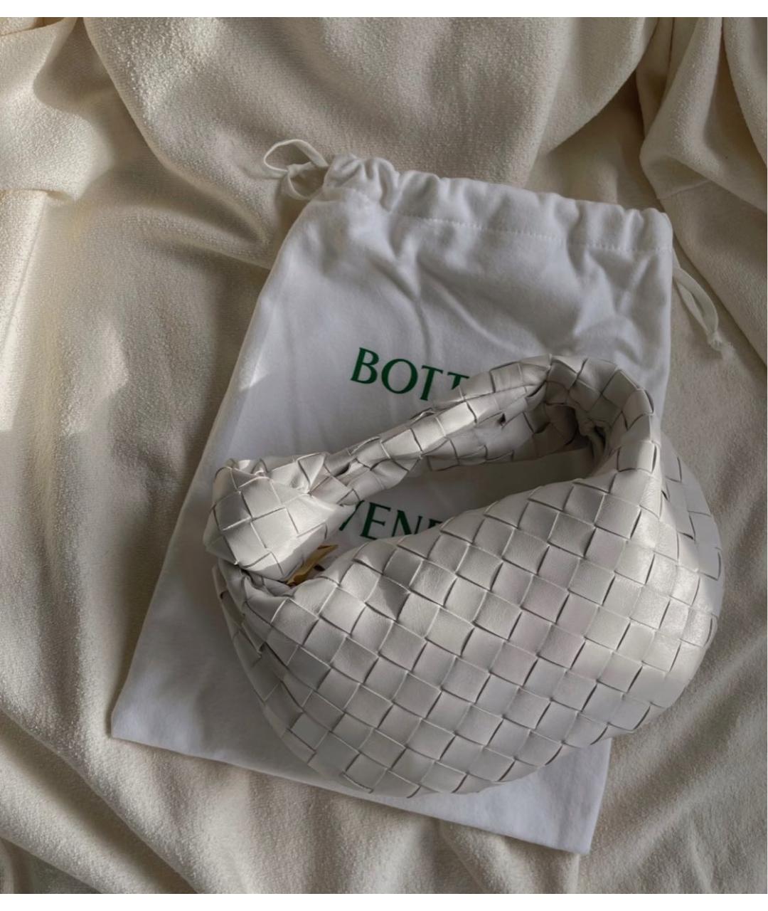 BOTTEGA VENETA Бежевая кожаная сумка с короткими ручками, фото 4