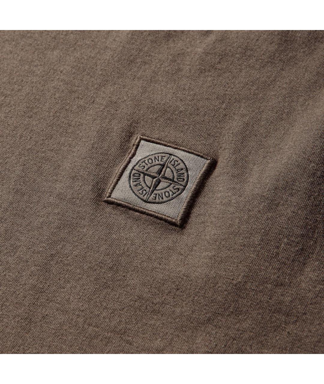 STONE ISLAND Коричневая футболка, фото 5
