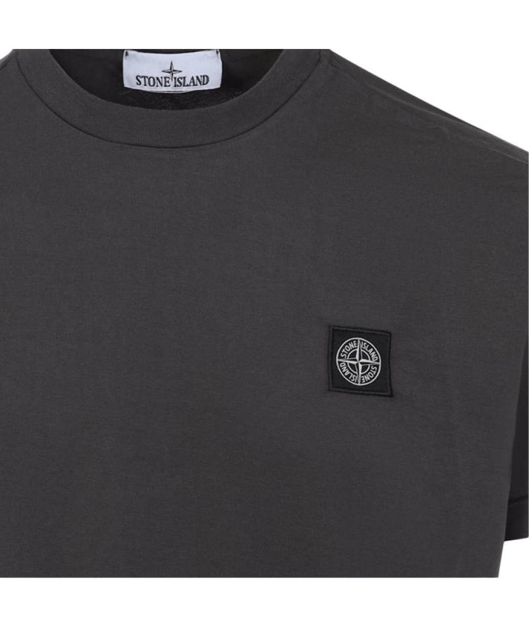 STONE ISLAND Серая футболка, фото 3