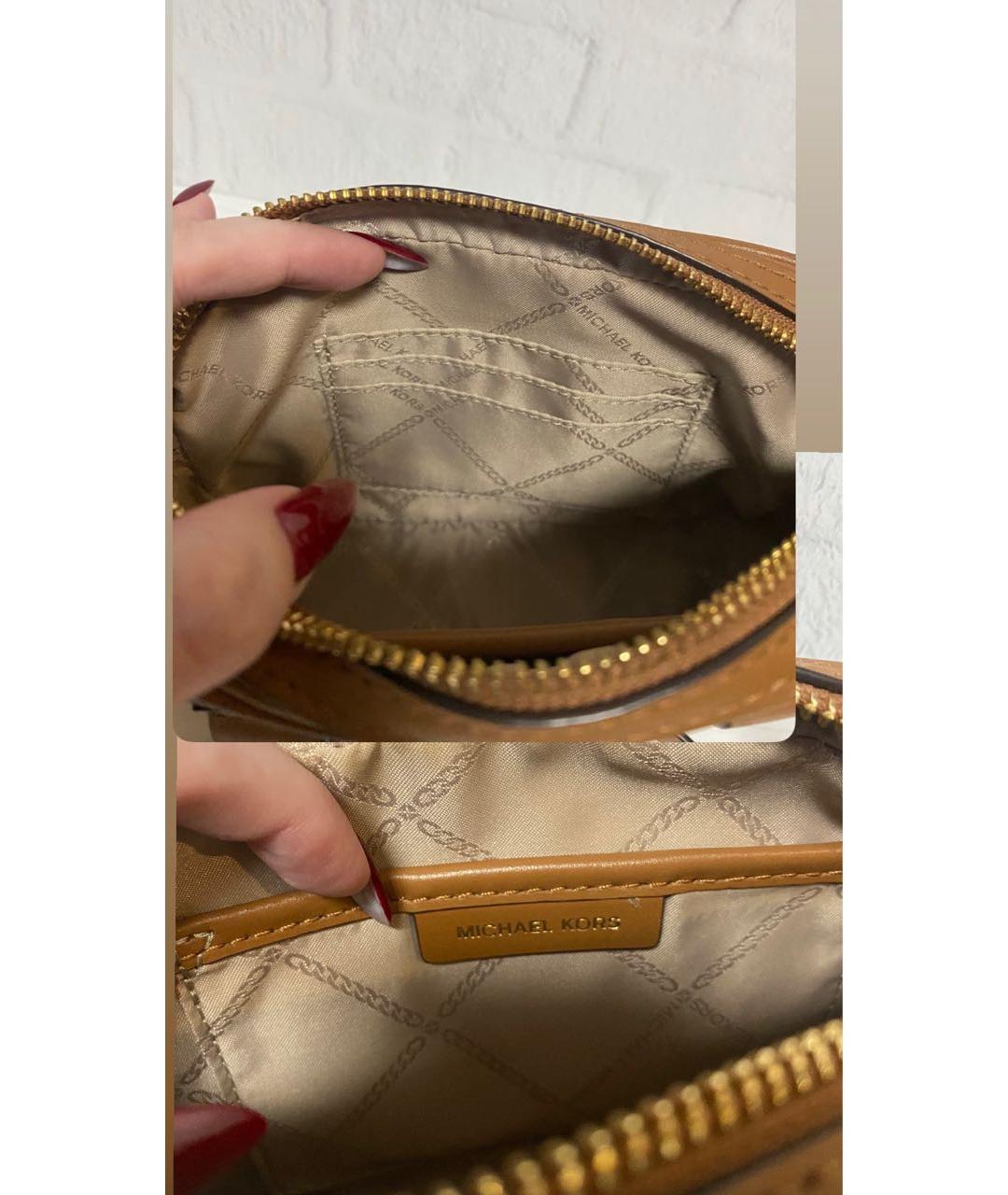 MICHAEL KORS Коричневая сумка через плечо, фото 6