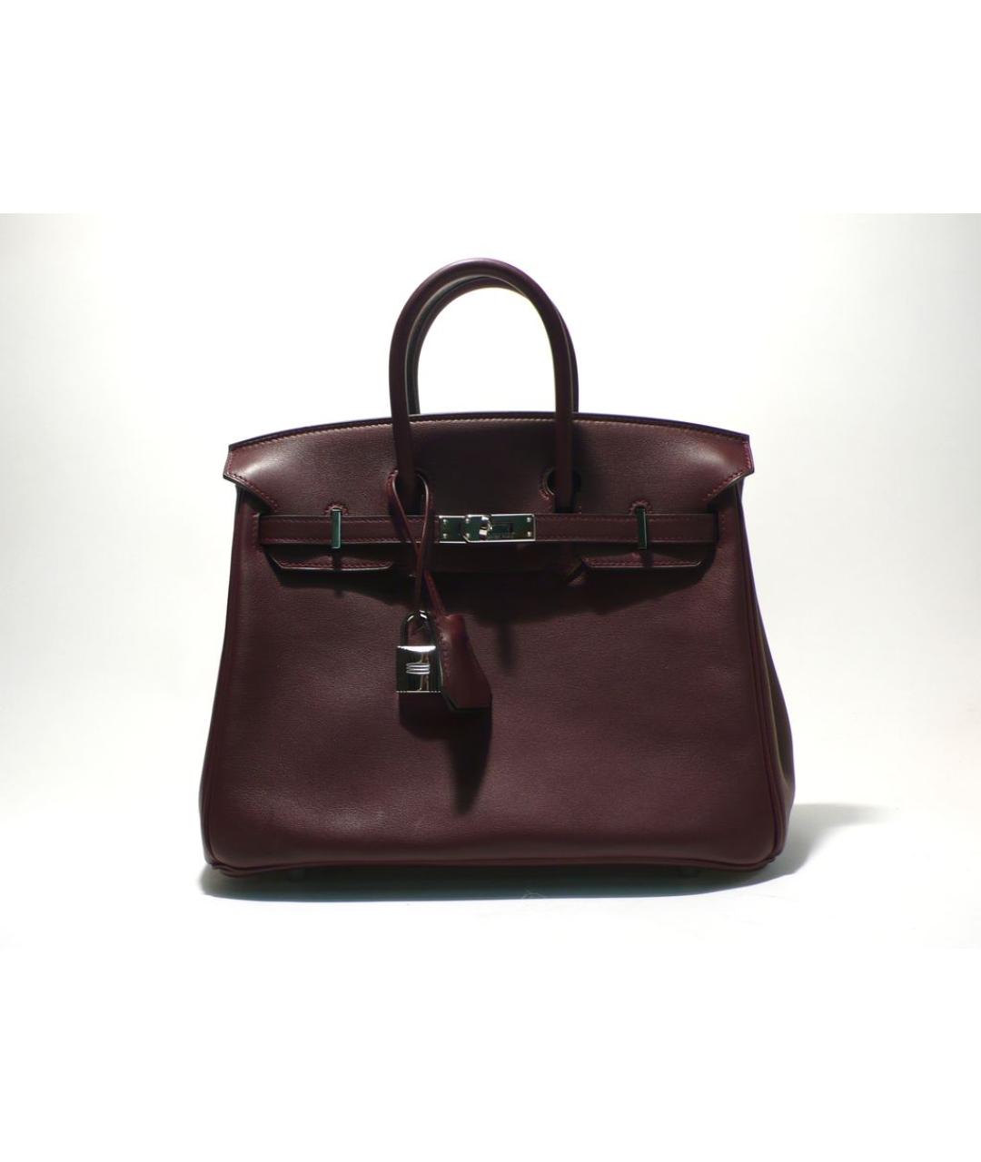 HERMES Фиолетовая кожаная сумка с короткими ручками, фото 8