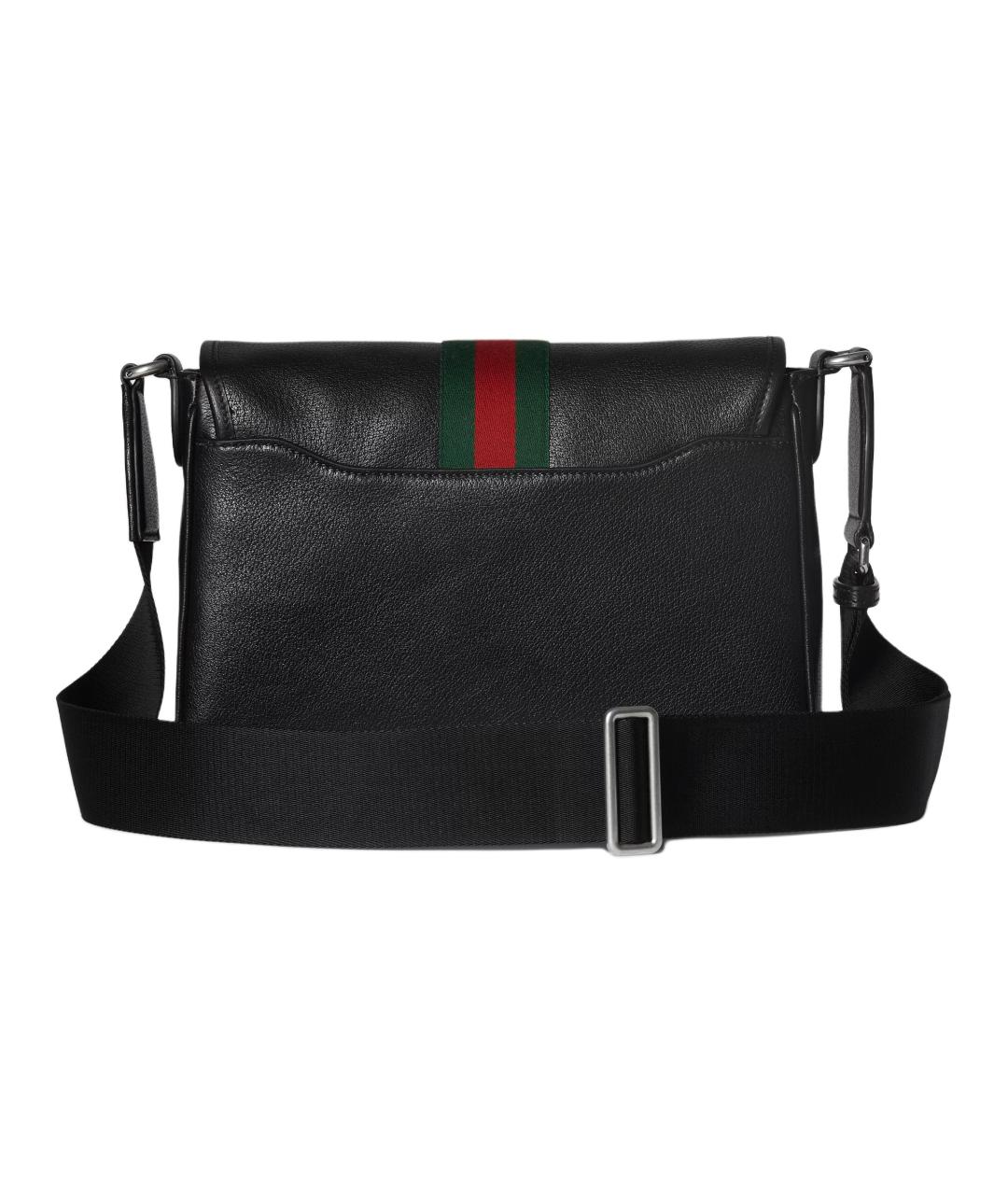 GUCCI Черная кожаная сумка на плечо, фото 4