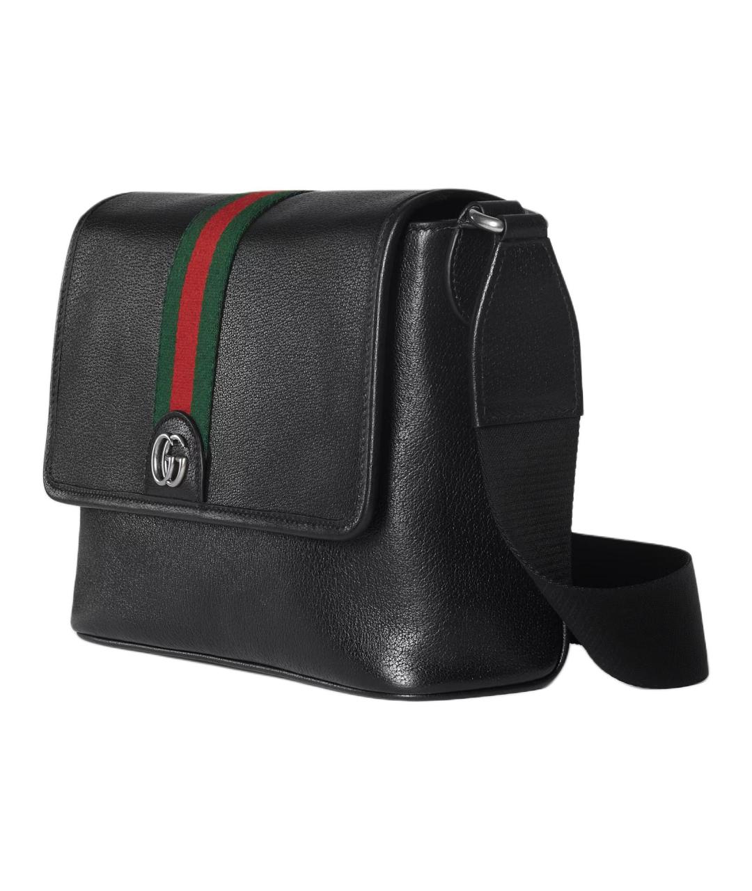 GUCCI Черная кожаная сумка на плечо, фото 2