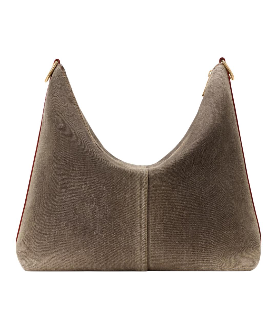 LOUIS VUITTON Коричневая деним сумка на плечо, фото 3