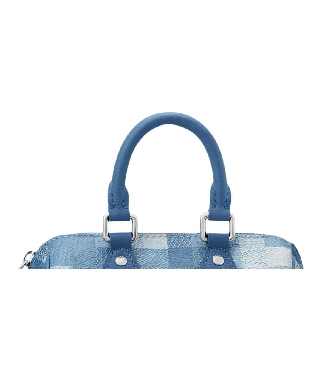 LOUIS VUITTON Синяя сумка на плечо из канвы, фото 5