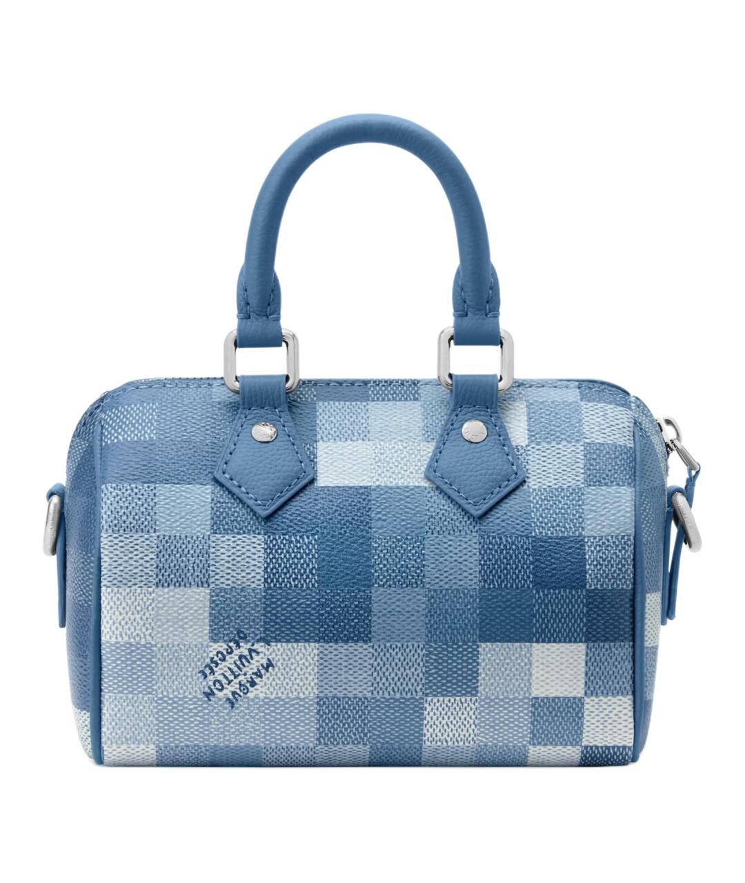 LOUIS VUITTON Синяя сумка на плечо из канвы, фото 3