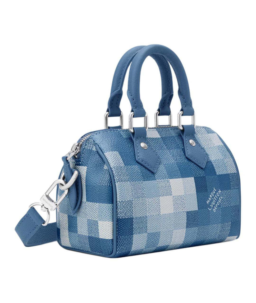 LOUIS VUITTON Синяя сумка на плечо из канвы, фото 2