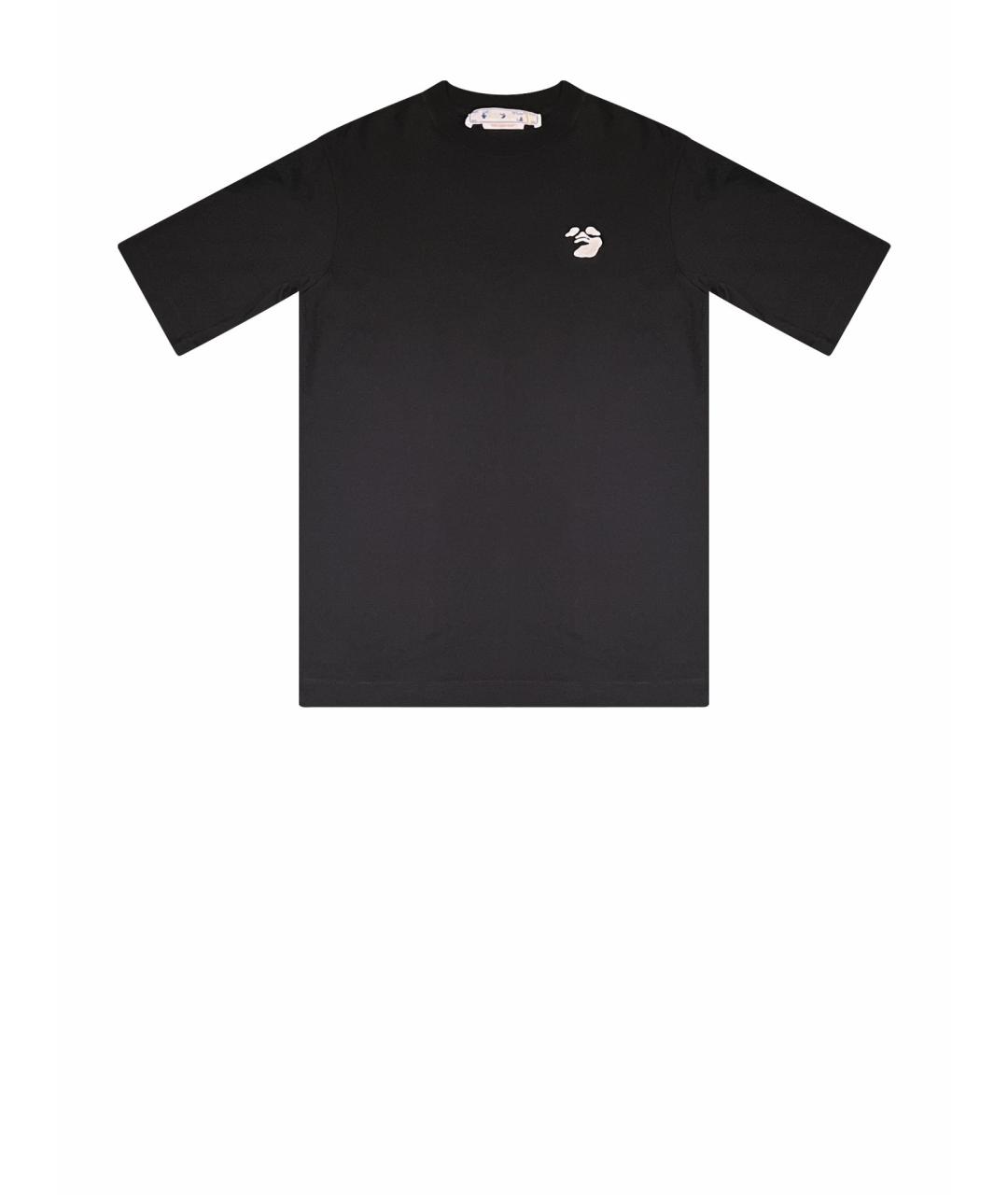 OFF-WHITE Черная хлопковая футболка, фото 1