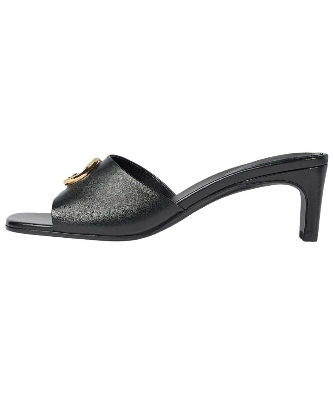 GUCCI Черные кожаные сандалии, фото 2