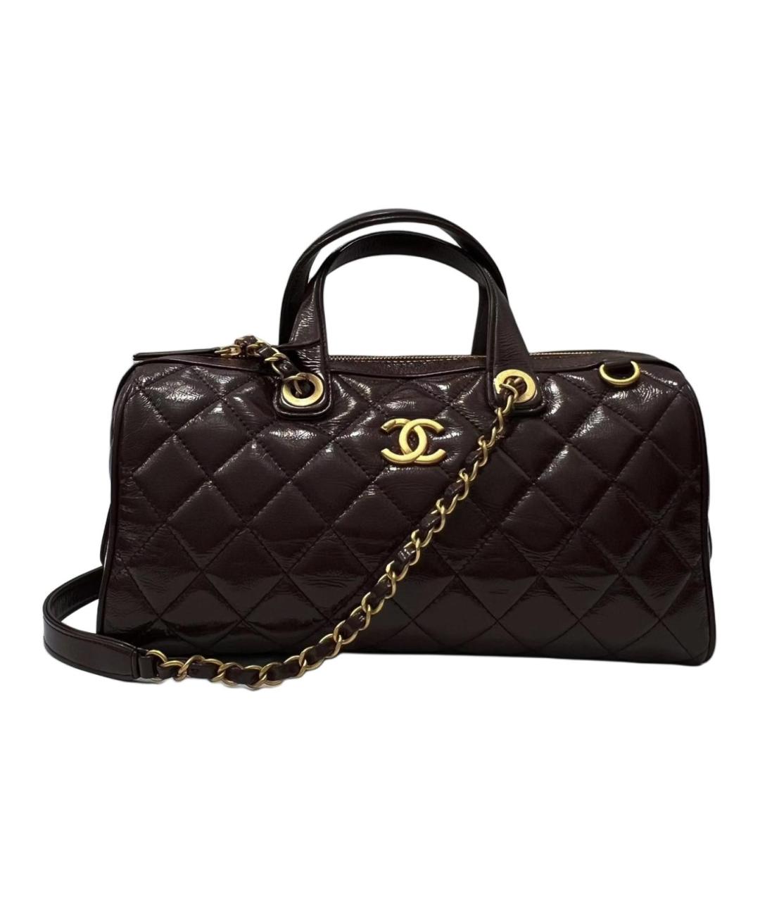 CHANEL Коричневая кожаная сумка через плечо, фото 1