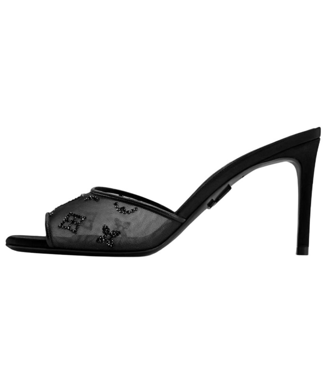 LOUIS VUITTON Черные мюли, фото 2