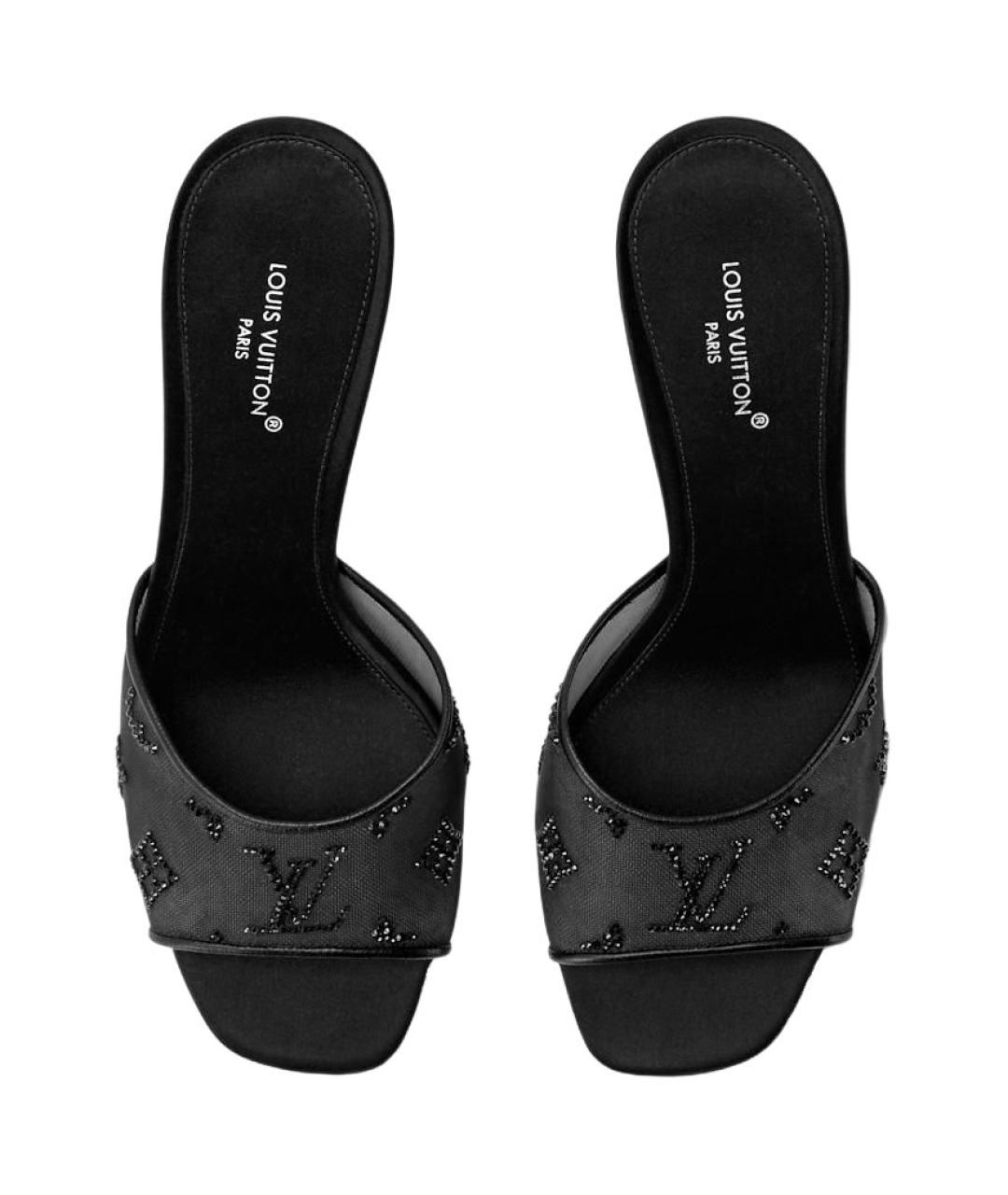 LOUIS VUITTON Черные мюли, фото 4