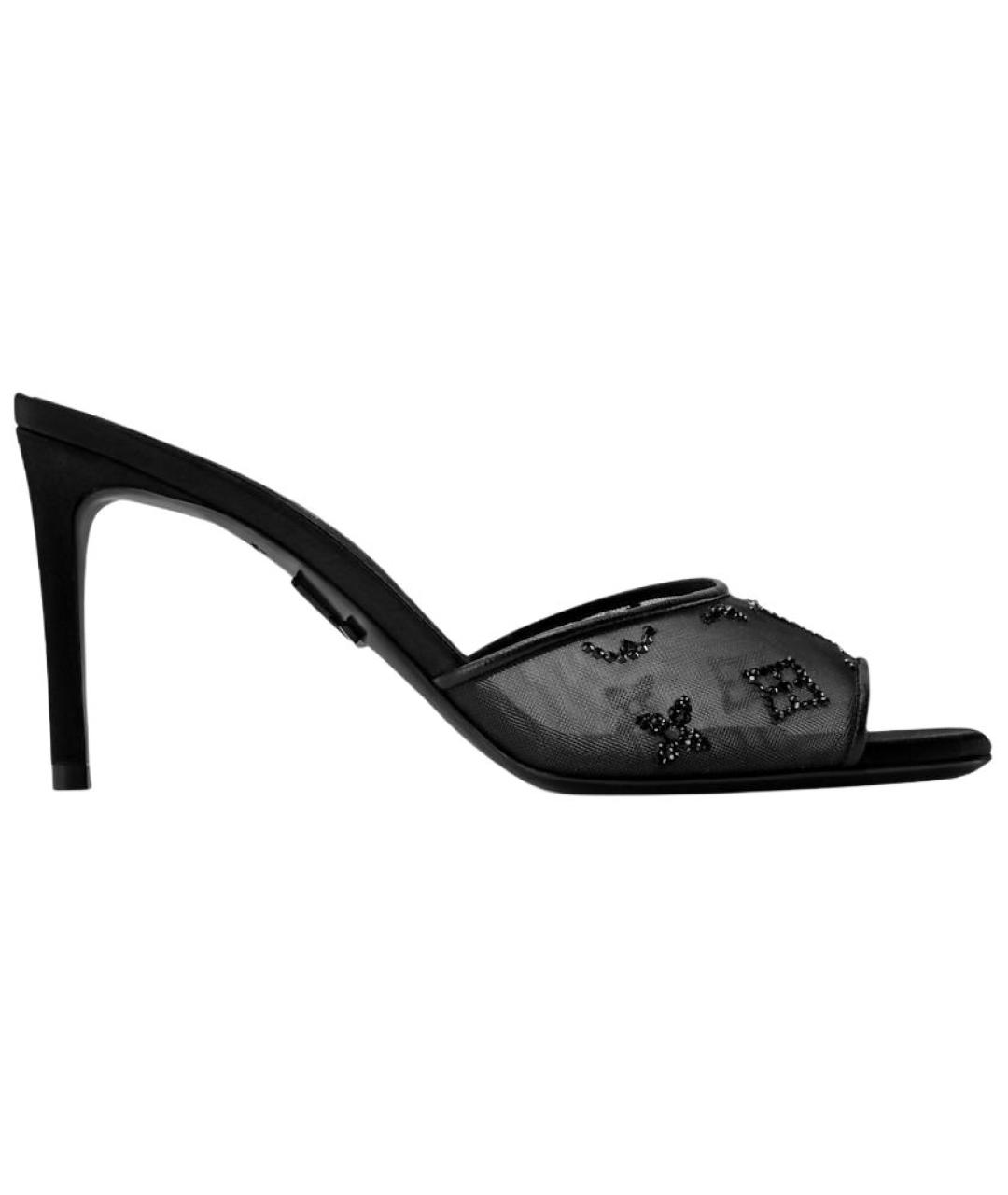 LOUIS VUITTON Черные мюли, фото 1