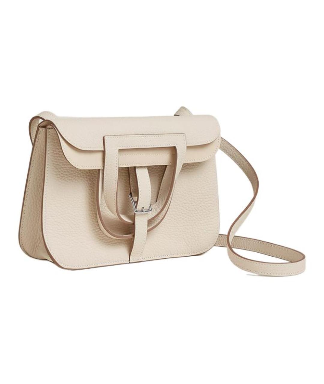 HERMES Белая кожаная сумка через плечо, фото 2