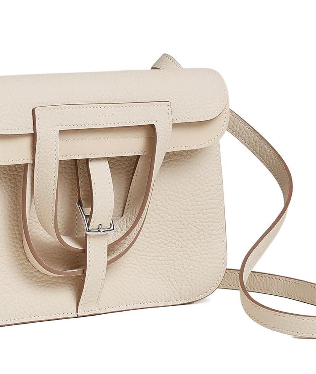 HERMES Белая кожаная сумка через плечо, фото 5