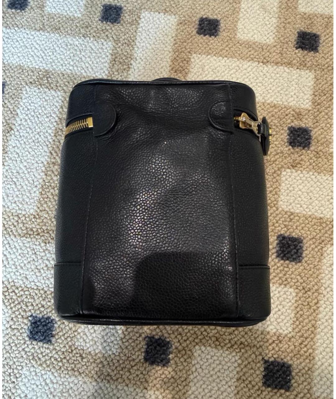 CHANEL Черная кожаная сумка с короткими ручками, фото 5