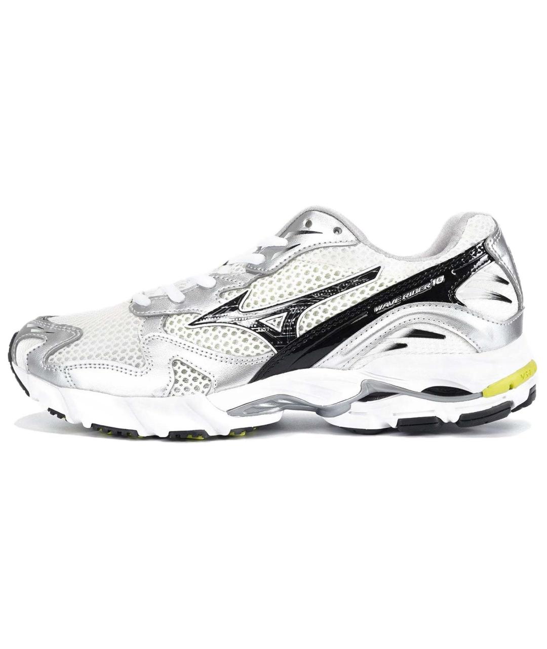 MIZUNO Серебряные кожаные кроссовки, фото 2