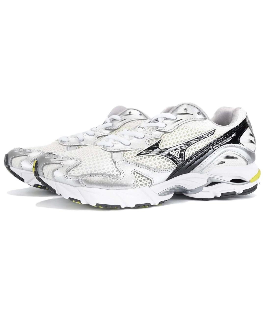 MIZUNO Серебряные кожаные кроссовки, фото 3