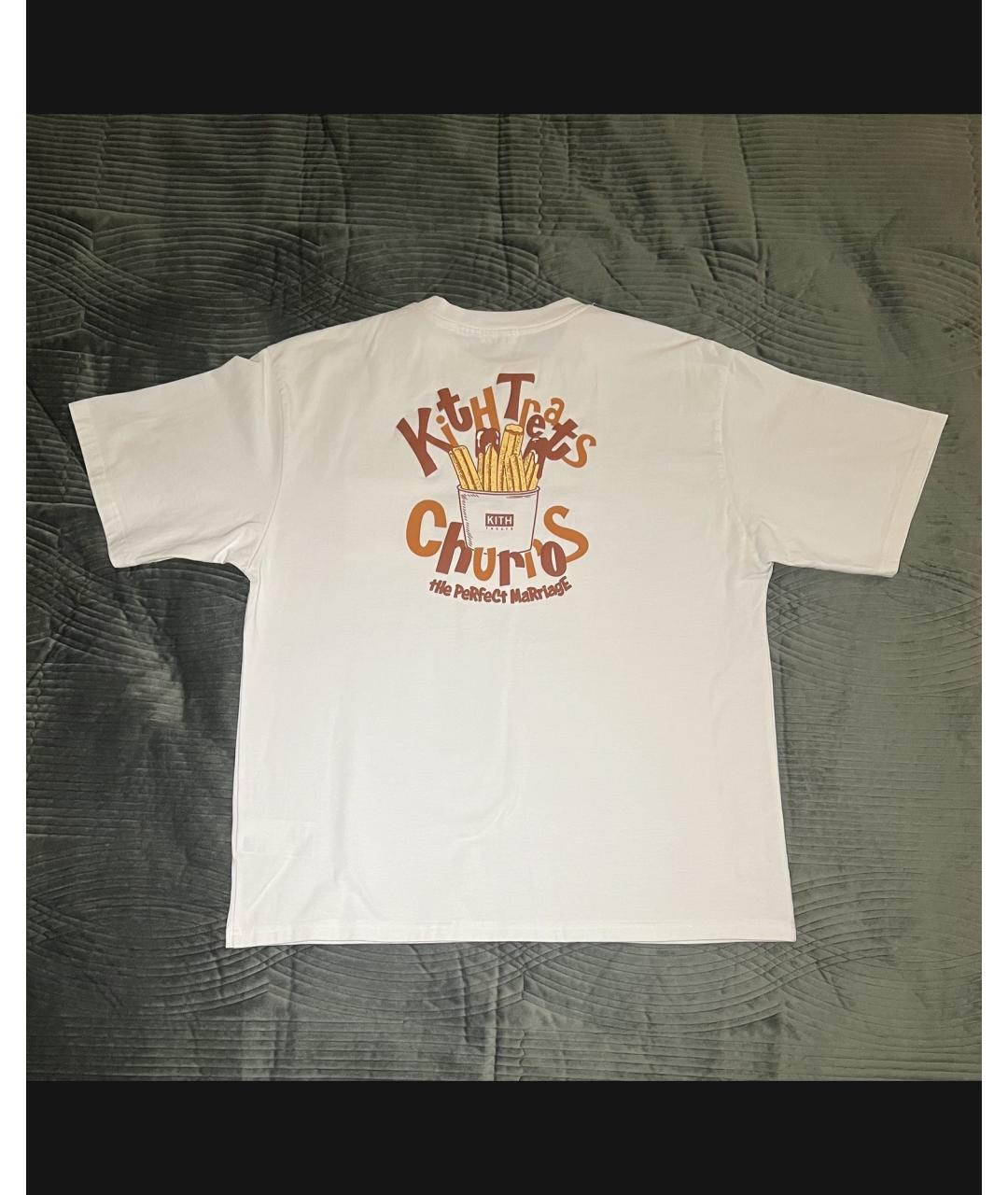 KITH Белая хлопковая футболка, фото 3