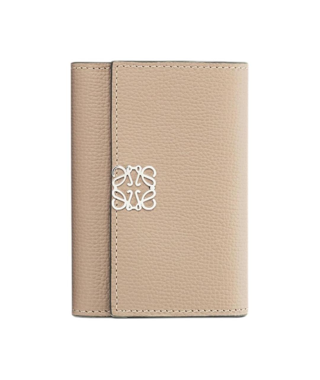 LOEWE Бежевый кожаный кошелек, фото 1